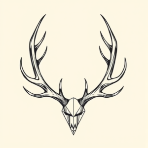 Geometric Antler Tattoo