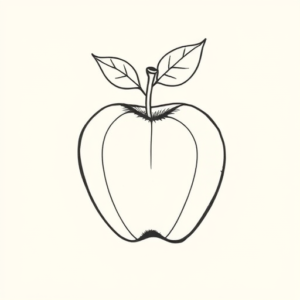 Geometric Apple Tattoo