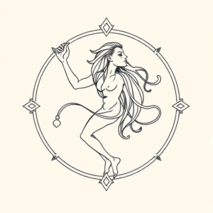 Geometric Aquarius Tattoo