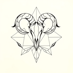Geometric Aries Tattoo