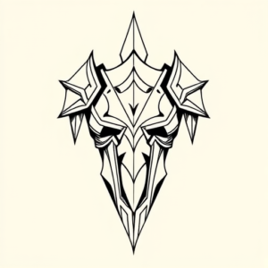 Geometric Armor Tattoo