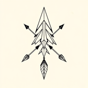 Geometric Arrowhead Tattoo