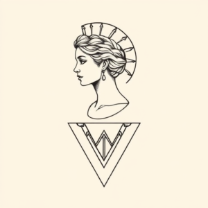 Geometric Artemis Tattoo