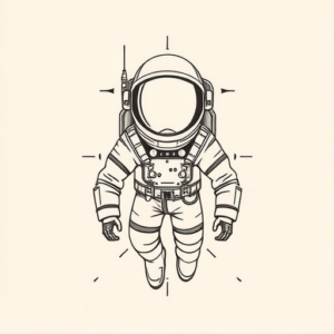 Geometric Astronaut Tattoo