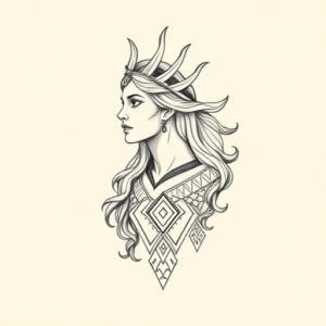 Geometric Athena Tattoo