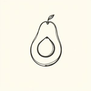 Geometric Avocado Tattoo