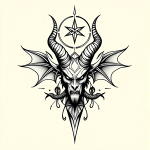 Geometric Baphomet Tattoo
