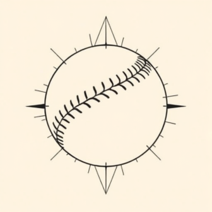 Geometric Baseball Tattoo