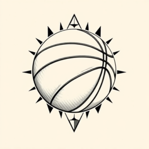Geometric Basketball Tattoo