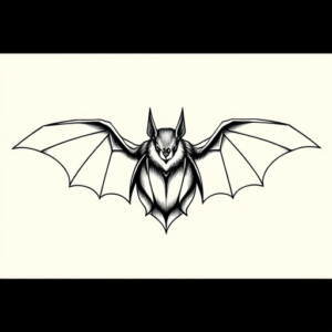 Geometric Bat Tattoo