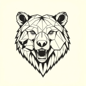 Geometric Bear Tattoo