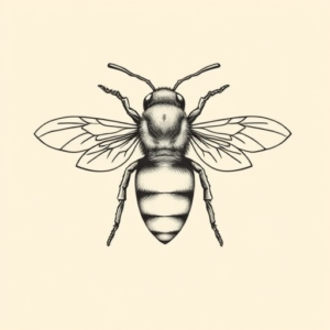 Geometric Bee Tattoo