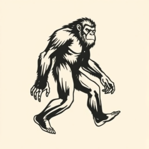 Geometric Bigfoot Tattoo