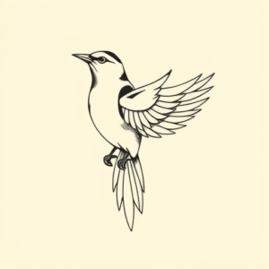 Geometric Bird Tattoo