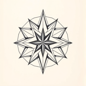 Geometric Book Tattoo