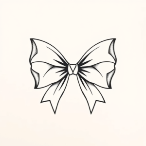 Geometric Bow Tattoo