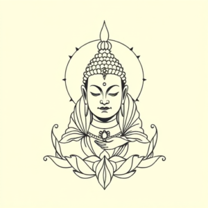 Geometric Buddha Tattoo