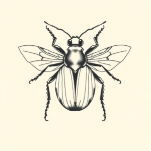 Geometric Bug Tattoo