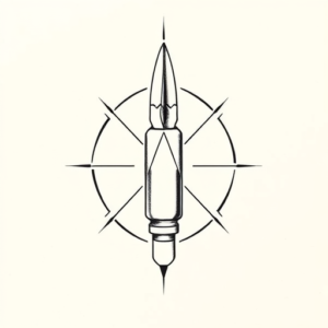 Geometric Bullet Tattoo