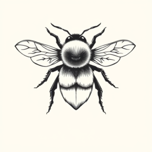 Geometric Bumblebee Tattoo