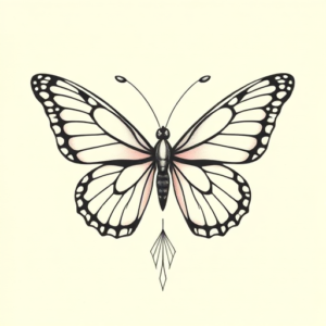 Geometric Butterfly Tattoo