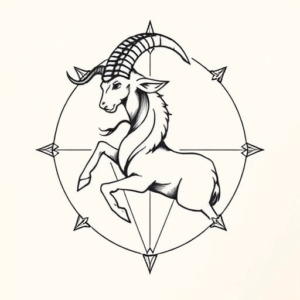 Geometric Capricorn Tattoo