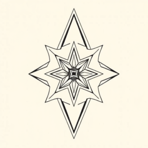 Geometric Card Tattoo