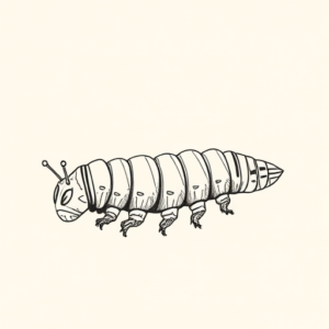 Geometric Caterpillar Tattoo