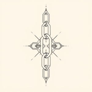 Geometric Chain Tattoo