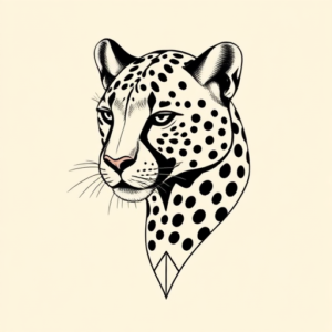 Geometric Cheetah Tattoo
