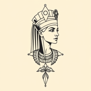 Geometric Cleopatra Tattoo