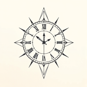 Geometric Clock Tattoo