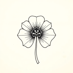 Geometric Clover Tattoo