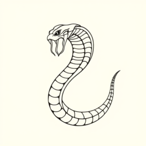 Geometric Cobra Tattoo