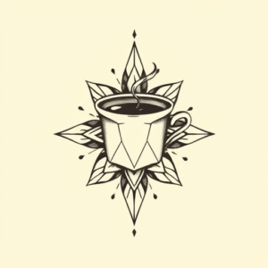 Geometric Coffee Tattoo