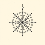 Geometric Compass Tattoo