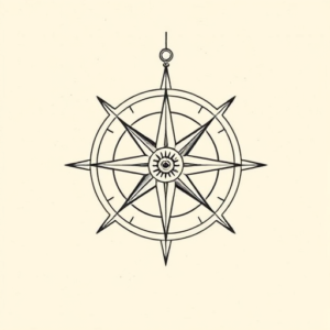 Geometric Compass Tattoo