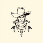 Geometric Cowboy Tattoo