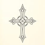 Geometric Cross Tattoo