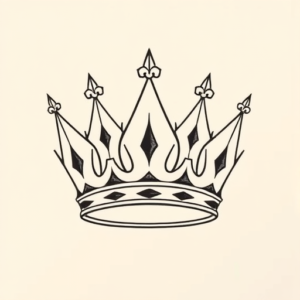 Geometric Crown Tattoo