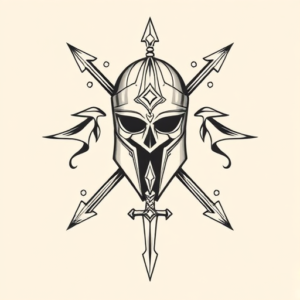 Geometric Crusader Tattoo