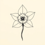 Geometric Daffodil Tattoo