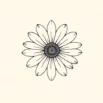 Geometric Daisy Tattoo