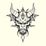 Geometric Demon Tattoo