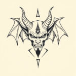 Geometric Devil Tattoo