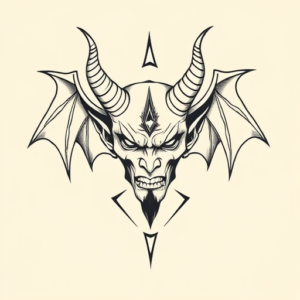 Geometric Devil Tattoo