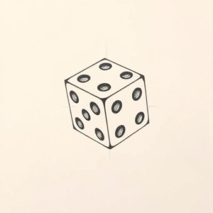 Geometric Dice Tattoo