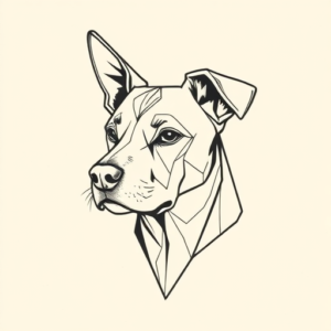 Geometric Dog Tattoo
