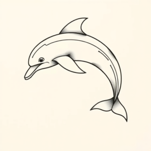Geometric Dolphin Tattoo