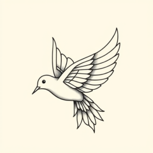 Geometric Dove Tattoo